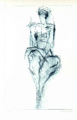 O.T. Kaltnadel, Platte 16,2x25 cm, 2015